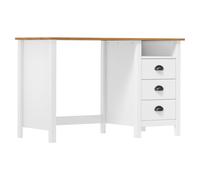 Solid Wood Pine Desk Hill with 3 Drawers 120x50x74 cm Writing vidaXL