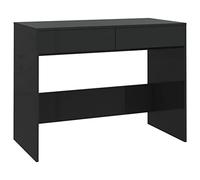 vidaXL Desk Home Bedroom Furniture Working Computer Work Study Drawer Table Office School Writing Reading Drawing Desk Black Chipboard