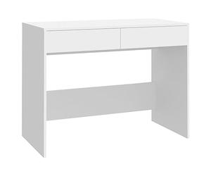 vidaXL Desk Home Bedroom Furniture Working Computer Work Study Drawer Table Office School Writing Reading Drawing Desk White Chipboard