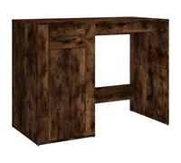 (smoked oak) vidaXL Desk Office Table Computer Desk Study Working Table Engineered Wood