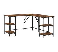 (smoked oak) vidaXL Desk Office Desk Computer Table Study Writing Table Engineered Wood