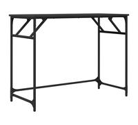 vidaXL Desk Office Writing Desk Black Engineered Wood and Powder-coated Steel