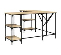 vidaXL Desk Sonoma Oak 139x139x75 cm Engineered Wood