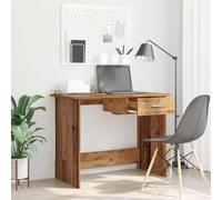 Desk Old Wood 100x50x76 cm Engineered Wood Modern Writing Desk Slim with Drawer