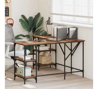 vidaXL Desk Old Wood 139 x 139 x 75 cm Engineered Wood