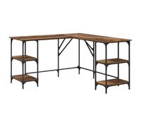 vidaXL Desk Old Wood 139 x 139 x 75 cm Engineered Wood, Home Office Desk, L-Shaped, Ample Storage, Modern, Functional Workstation for Use and Study