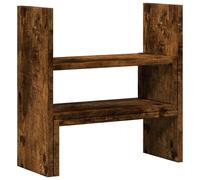 vidaXL Desk Organiser Adjustable Smoked Oak 40x17x41 cm Engineered Wood