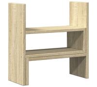 vidaXL Desk Organiser Adjustable File Desktop Shelf Sonoma Oak Engineered Wood