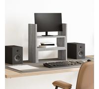 vidaXL Desk Organiser Adjustable Grey Sonoma 40x17x41 cm Engineered Wood