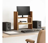 vidaXL Desk Organiser Adjustable File Desktop Shelf Old Wood Engineered Wood