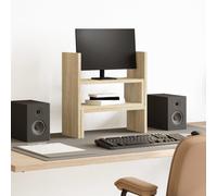 vidaXL Desk Organiser Adjustable Sonoma Oak 40x17x41 cm Engineered Wood