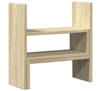 vidaXL Desk Organiser Adjustable File Desktop Shelf Sonoma Oak Engineered Wood