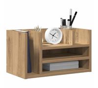 vidaXL Desk Organiser Artisan Oak 44.5 x 24 x 25 cm Engineered Wood | Loads of room for stashing stuff, Tough MDF means it’s built to last, All about keeping things simple and neat