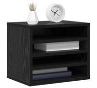 vidaXL Desk Organiser Black Oak 36 x 26 x 29.5 cm Engineered Wood | Gives you loads of room to keep things tidy, Sleek look fits right in with today's interiors,