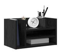 vidaXL Desk Organiser Black Oak 44.5 x 24 x 25 cm Engineered Wood