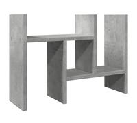 vidaXL Desk Organiser - Concrete Grey Engineered Wood - Adjustable File Tray with Ample Storage - 34.5 x 15.5 x 35.5 cm - Office, Home, Study Organiser