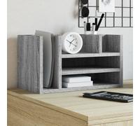 vidaXL Desk Organiser / File Tray - Grey Sonoma Engineered Wood, 6 Compartments, 44.5x24x25 cm