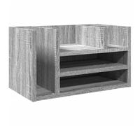 vidaXL Desk Organiser/Office File Tray - Grey Sonoma Engineered Wood, 6 Compartments, 44.5x24x25 cm for Home, Office, Study