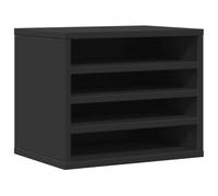 vidaXL Desk Organiser Tray File Black Engineered wood