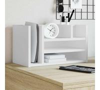 vidaXL Desk Organiser White 44.5x24x25 cm Engineered wood