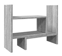 vidaXL Desk Organizer - Grey Sonoma Engineered Wood - 38.5x17x39 cm - Adjustable Corner Shelf