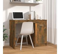 vidaXL Desk Smoked Oak 100x50x76 cm Engineered Wood