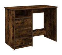 vidaXL Desk Smoked Oak 102x50x75 cm Engineered Wood