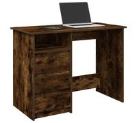 vidaXL Desk Smoked Oak 102x50x75 cm Engineered Wood