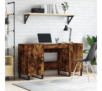 (smoked oak) vidaXL Desk Computer Desk Writing Table Office Table Work Desk Engineered Wood