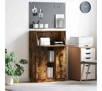 vidaXL Desk Smoked Oak 71.5 x 31.5 x 106.5 cm Engineered Wood