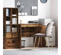 Desk Smoked Oak 80x50x76cm Engineered Wood Compact Writing Table for Home Office