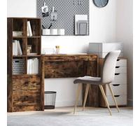 vidaXL Desk Smoked Oak 90 x 40 x 76 cm