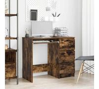 (smoked oak) vidaXL Desk Engineered Wood Computer Study Table Workstation Multi Colours