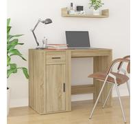 vidaXL Desk Sonoma Oak 100x49x75 cm Engineered Wood
