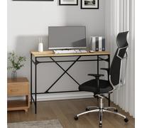 vidaXL Desk Sonoma Oak 100x50x75 cm Engineered Wood and Iron