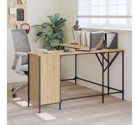 vidaXL Desk Sonoma Oak 141x141x75 cm Engineered Wood