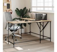 vidaXL Desk Sonoma Oak 149x149x75 cm Engineered Wood