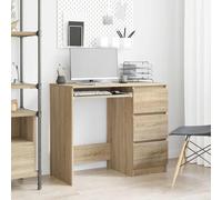 vidaXL Desk Sonoma Oak 90x45x76 cm Engineered Wood