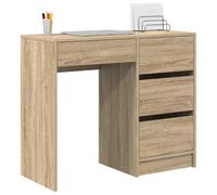 vidaXL Desk with Drawer Sonoma oak 90 x 37.5 x 75 cm Engineered Wood, Home Office, Rectangular Desk, Modern Storage, Compact Workstation, Stylish Writing, Engineered Wood