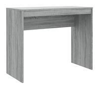 vidaXL Desk Standing Writing Desk Computer Table Home Indoor Office Furniture Living Room Study Desk Working Table Grey Sonoma Engineered Wood