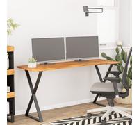 Desk Top Solid Acacia Wood Curved Edge Natural 160x50x2.5 cm - Office Tabletop.