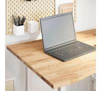 Desk Top Untreated 100x80x2.5 cm Solid Wood Oak Rectangular