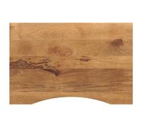 vidaXL Desk Top with Curve 100x60x2.5 cm Solid Wood Rough Mango