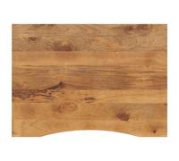 vidaXL Desk Top with Curve Replacement Dining Table Top Solid Wood Rough Mango