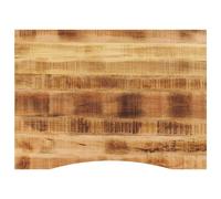 Desk top Solid Rough Mango Wood Natural 100x80x2.5cm Rustic Curved Edge Handmade