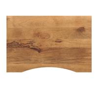 vidaXL Desk Top with Curve 80x60x2.5 cm Solid Wood Rough Mango