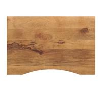 vidaXL Desk Top with Curve Replacement Dining Table Top Solid Wood Rough Mango