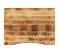 vidaXL Desk Top with Curve 110x80x2.5 cm Solid Wood Rough Mango