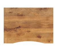 vidaXL Desk Top with Curve Replacement Dining Table Top Solid Wood Rough Mango