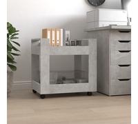 Desk Trolley Concrete Grey 60x45x60 cm Engineered Wood